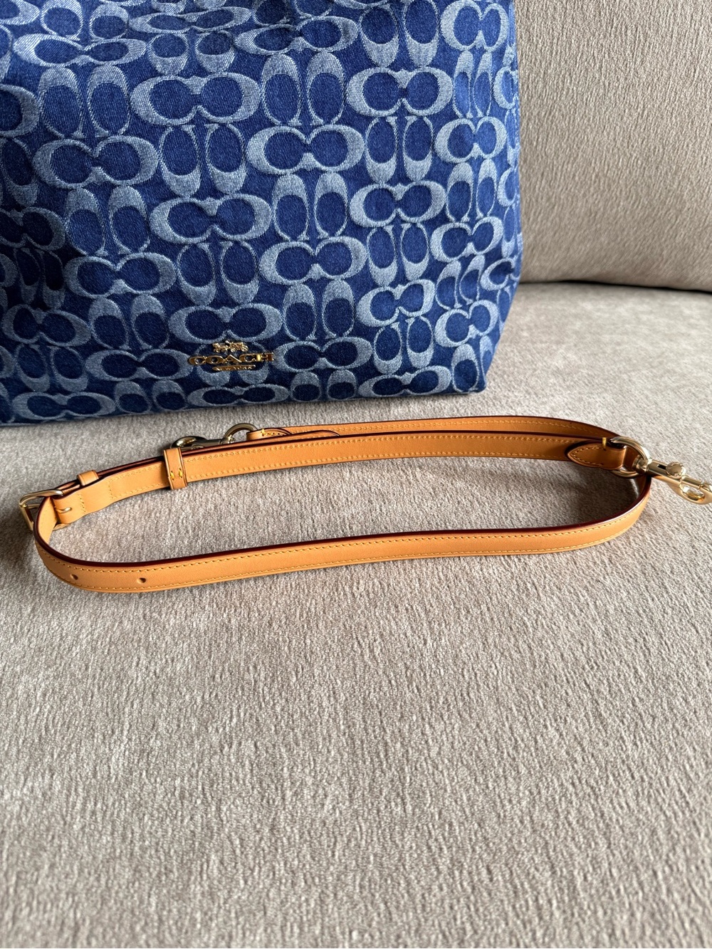 Coach Denim Laurel Large Shoulder Bag Crossbody & Coach Twilly Bundle - Picture 6 of 12
